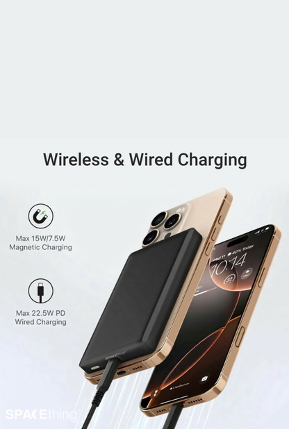 SPACEthing Revon 10000Mah Magsafe Power bank- Black