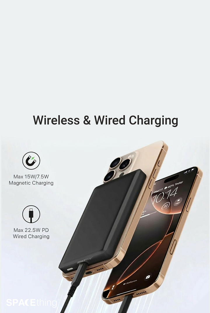 SPACEthing Revon 10000Mah Magsafe Power bank- Grey